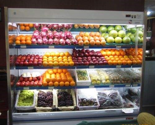 水果展示柜，蔬菜展示柜，水果风幕柜，果蔬风幕柜，风幕柜，展示柜